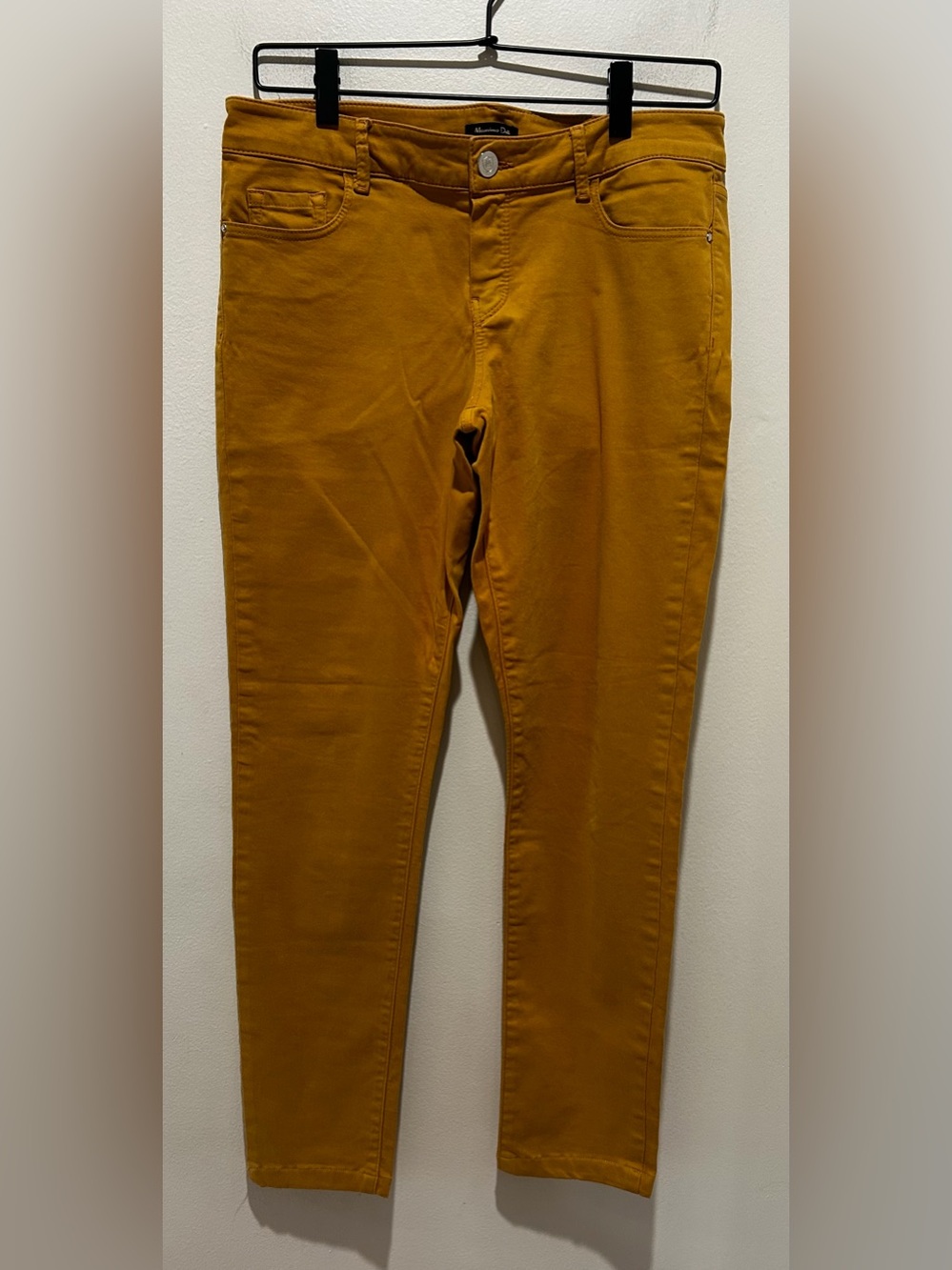 Massimo Dutti Skinny Fit Golden Mustard Yellow Trouser Jeans Pants - Women’s 8
